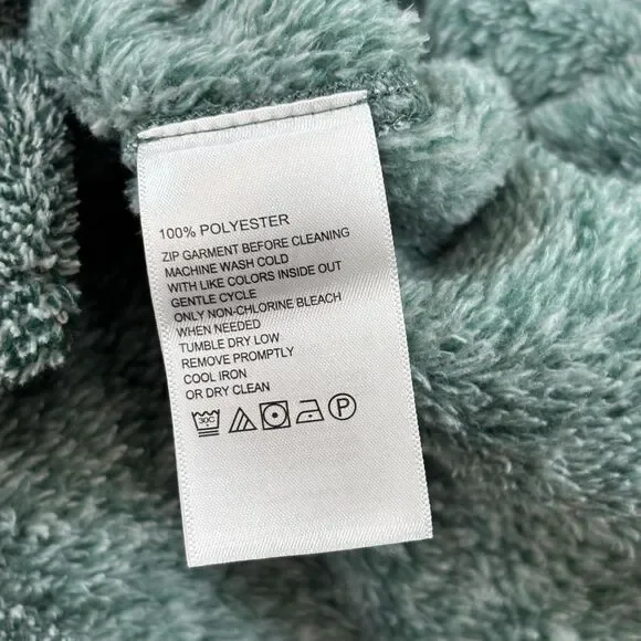 Tommy Bahama Cascade Cozy Sweater Men's Large Green Half Zip Fleece Pullover